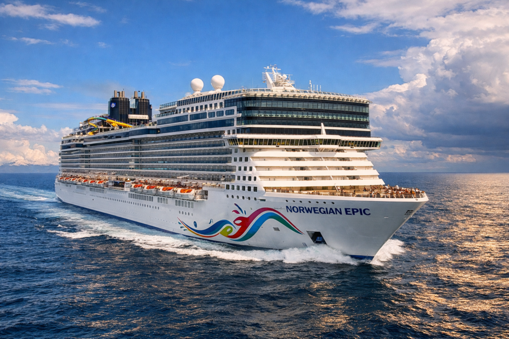 El Norwegian Epic es uno de los barcos más emblemáticos de Norwegian Cruise Line, diseñado para ofrecer una experiencia de lujo y diversión en alta mar. Con capacidad para más de 4.100 pasajeros, este crucero combina innovación, confort y entretenimiento en cada detalle. El Norwegian Epic es ideal para quienes buscan un crucero moderno con actividades exclusivas, gastronomía internacional y destinos fascinantes.