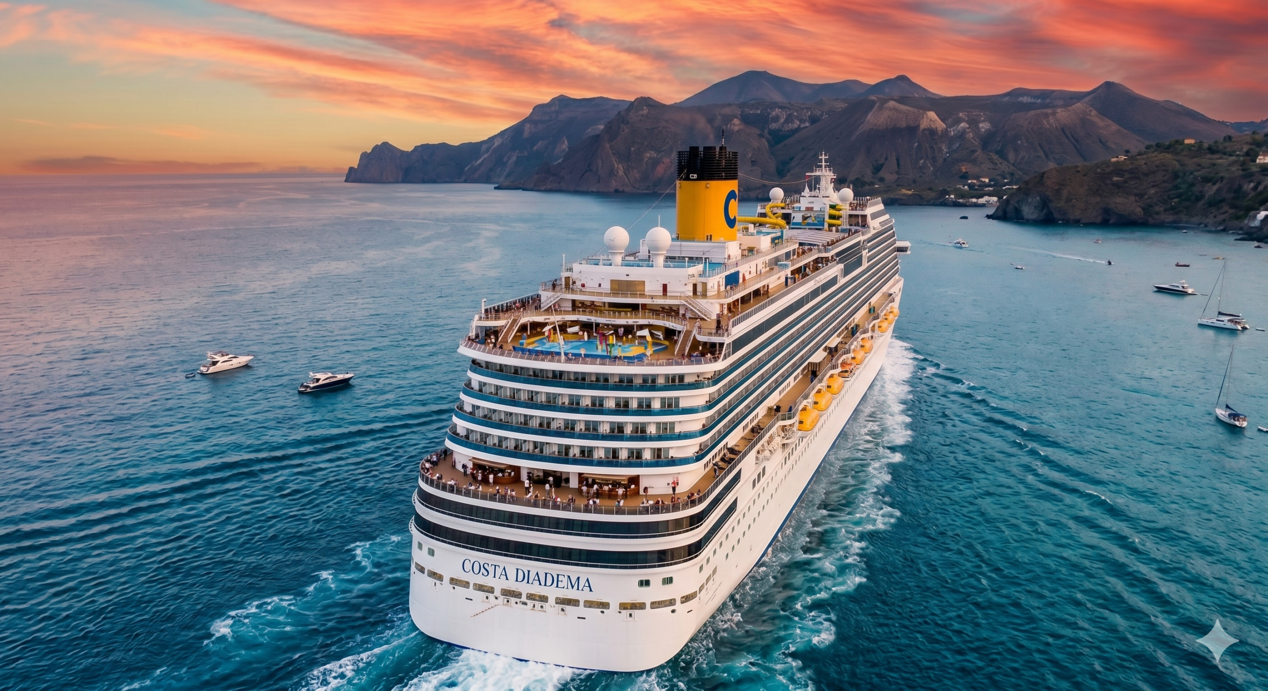 Descubre el Costa Diadema: la "Regina del Mediterraneo". Disfruta del Samsara Spa, gastronomía italiana gourmet y el mejor entretenimiento.