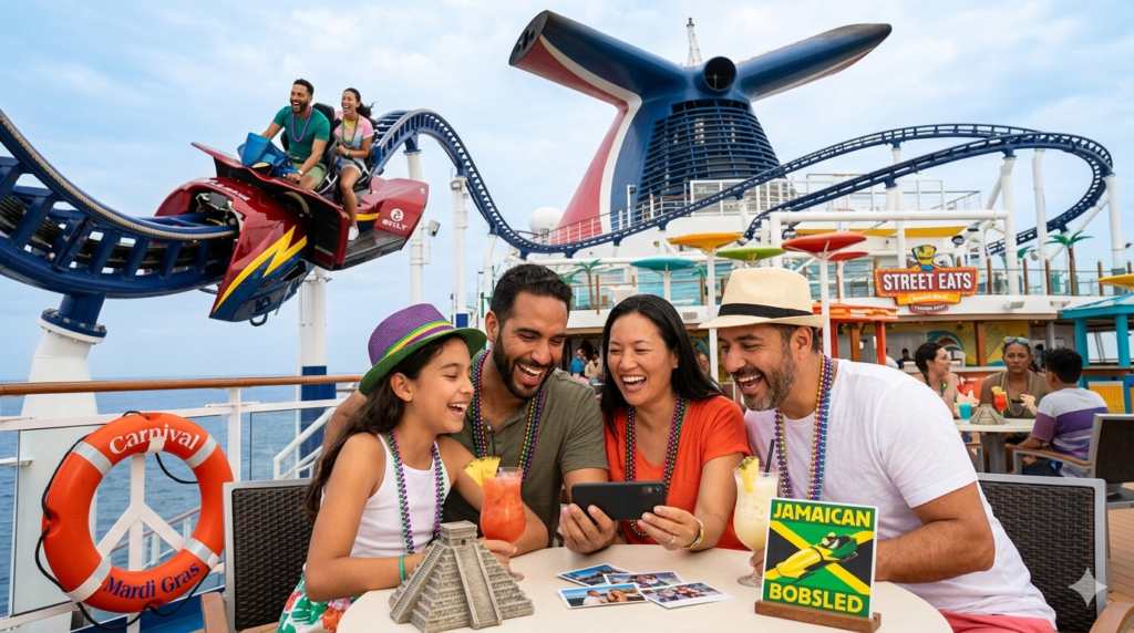 El Carnival Mardi Gras es uno de los barcos más revolucionarios de Carnival Cruise Line y marca un antes y un después en la industria de los cruceros. Inspirado en el primer barco de la compañía, este moderno gigante del mar combina tecnología, entretenimiento y experiencias únicas. Si buscas unas vacaciones inolvidables, el crucero Carnival Mardi Gras es una opción que destaca por su originalidad y diversión.