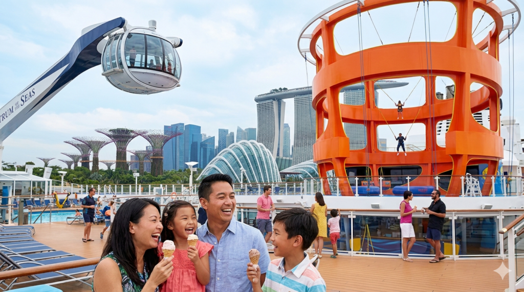 El Spectrum of the Seas es uno de los barcos más avanzados de Royal Caribbean International, diseñado especialmente para ofrecer una experiencia premium en Asia y otros destinos internacionales. Este impresionante crucero de la clase Quantum Ultra destaca por su innovación, exclusividad y una amplia oferta de entretenimiento. Si estás buscando unas vacaciones únicas, el crucero Spectrum of the Seas es una elección ideal.